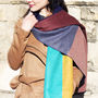 Colourblock Cashmere And Modal Shawl Scarf, thumbnail 6 of 12