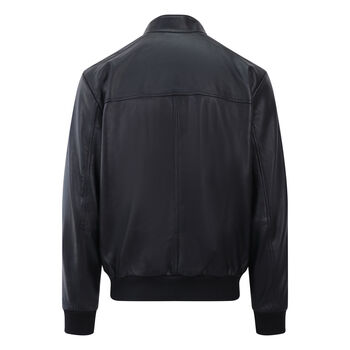 Men's Luxury Sheepskin Leather Bomber Jacket, 5 of 11