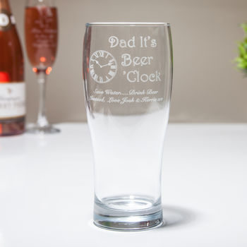 Engraved Pint Glass For Dads, 2 of 4