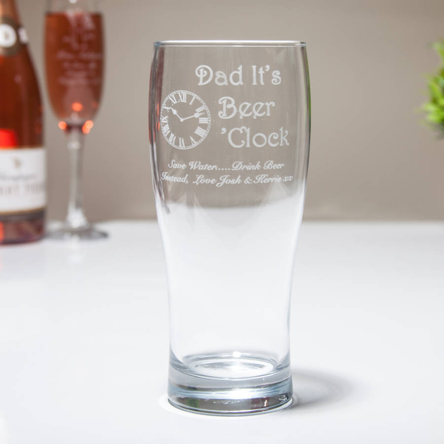 Clear, 16 oz. Shop4Ever Best Dad Ever Laser Engraved Beer Pint Glass ~ Fathers Day Gift ~ 