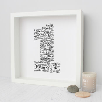 Personalised 1st Wedding Anniversary Gift For Husband, 3 of 5
