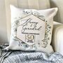 Personalised Golden Wedding Anniversary Cushion Hexagon, thumbnail 1 of 5