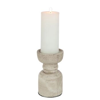 Small Natural Terracotta Pillar Candle Holder, 2 of 8