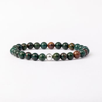 Handmade 6mm Bloodstone Healing Crystal Bracelet For Grounding And Courage, 2 of 3