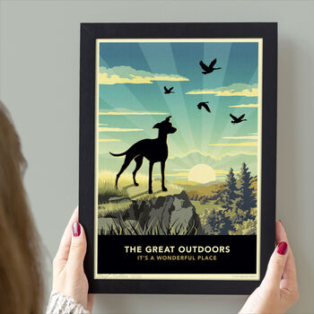 Scenic Greyhound, Whippet Or Lurcher Gift Print, 4 of 8