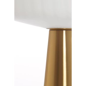 Pleat White Glass And Brass Table Lamp, 12 of 12