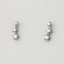 Sterling Silver Crystal Constellation Stud Earrings, thumbnail 1 of 6