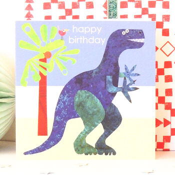 Happy Birthday Dinosaur Card, 3 of 5