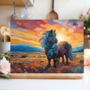 Shetland Pony Textured Glass Chopping Board, thumbnail 3 of 8