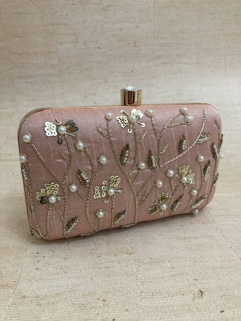 Light Pink Handcrafted Clutch Bag, 1 of 6
