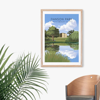 Danson Park London Travel Poster Art Print, 4 of 8