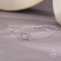 Sterling Silver Pretzel Heart Knot Bracelet, thumbnail 2 of 12