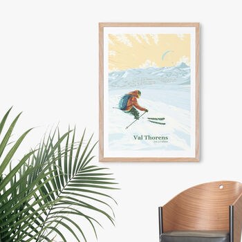 Val Thorens Ski Resort France Travel Poster Art Print, 4 of 8