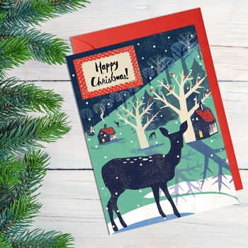 Pack Of Six Nordic Style Christmas Cards, 6 of 8