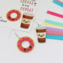 You Are The Coffee To My Donut Valentine's Earrings, thumbnail 10 of 12