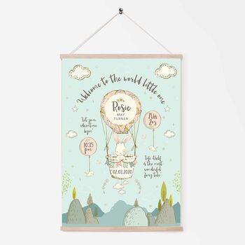 Personalised Keepsake Birth Print Spring Balloon, 3 of 6