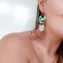 Monet | Polymer Clay Earrings With Czech Glass Beads, thumbnail 2 of 9