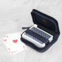 Personalised Embossed Leather Playing Card Case, thumbnail 2 of 4