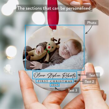 Baby's First Christmas Photo Ornament, 7 of 7