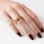 Entwined Serpent Ring In Gold, thumbnail 3 of 6