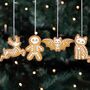 Set Of Four Creepy Skeleton Cookie Ornaments, thumbnail 1 of 4