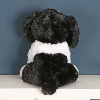 Eco Border Collie Soft Plush Toy Dog, 3 of 7