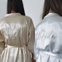 Champagne Embroidered Bridesmaid Robes, thumbnail 4 of 5