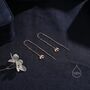 Sterling Silver Dragon Threader Earrings, thumbnail 5 of 9