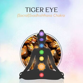 Sacral Chakra Charm Necklace In Silver Tiger's Eye, 2 of 4