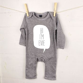 Personalised 'Hi I'm…' Babygrow, 6 of 10