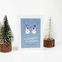 'To My Daughter And Her Partner' Christmas Card Snowmen, thumbnail 3 of 10