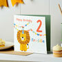 Personalised Lion Birthday Card With Age, thumbnail 2 of 3