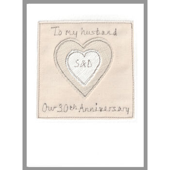 Personalised 15th Crystal / 30th Pearl Anniversary Card, 9 of 10