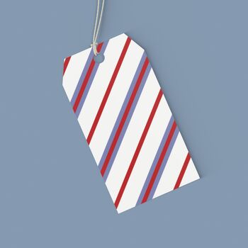 Luxury Striped Gift Wrapping Paper – Blue And Red Design, 5 of 6
