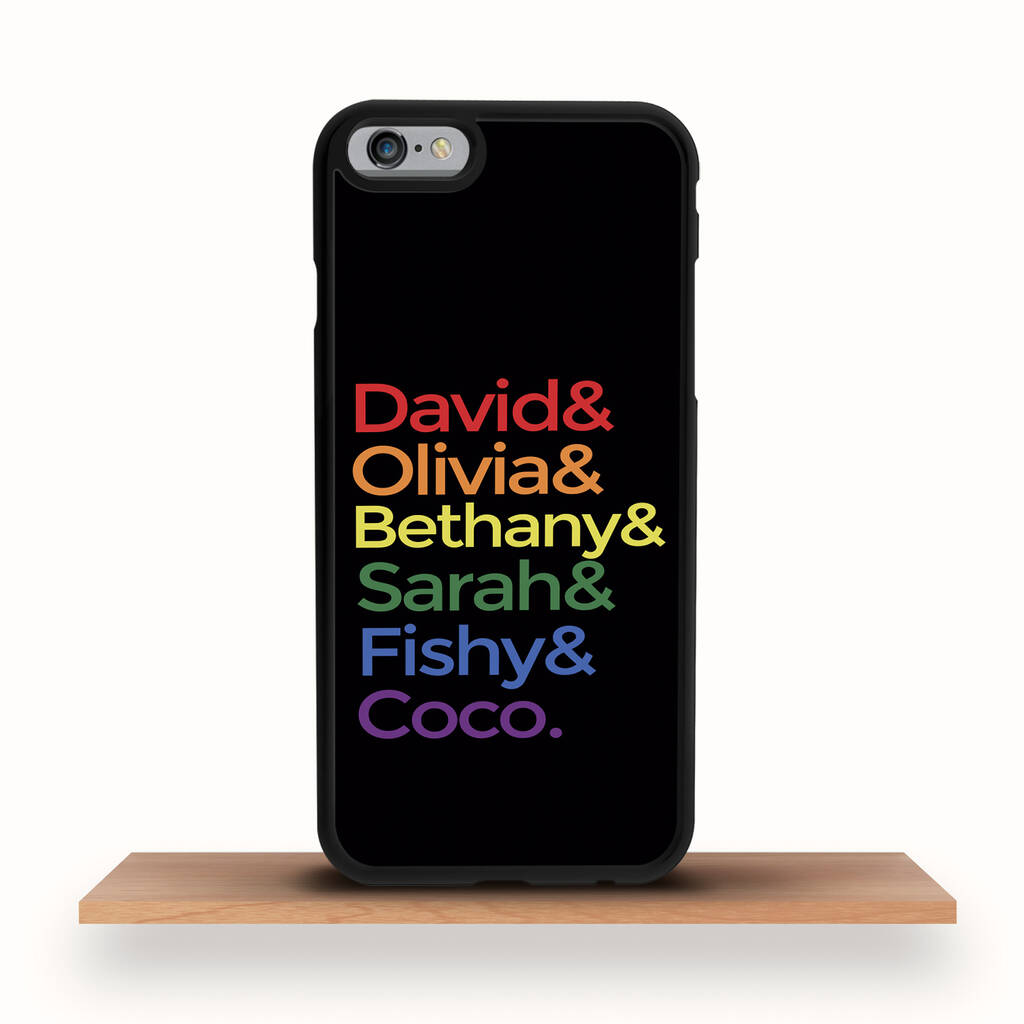 iPhone Case Of Family And Pet Names