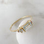 Luella Asymmetrical Blue Topaz And Tourmaline Ring, thumbnail 7 of 7