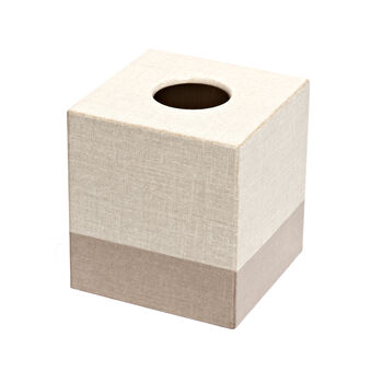 Wooden Waste Paper Bin Hessian Taupe, 4 of 5