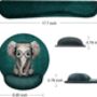 Elephant Keyboard And Mouse Wrist Rest Pad Set, thumbnail 7 of 7