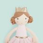 Personalised Brown Hair Ballerina Doll, thumbnail 2 of 4
