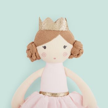 Personalised Brown Hair Ballerina Doll, 2 of 4