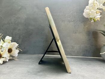 21cm Silver Flower Shaped Table Wall Mirror Small Gift, 7 of 7