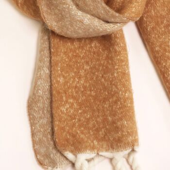 Camel Two Tone Winter Scarf, 5 of 5