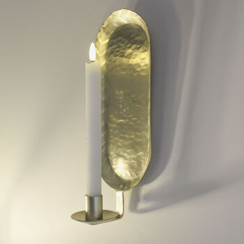 Brass Wall Sconce Candle Holder, 3 of 6