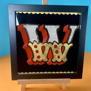 Gold Typography Wall Art 'Circus Letter W', 4 of 7