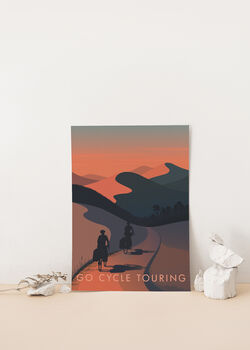 Go Cycle Touring Travel Poster Art Print, 2 of 8