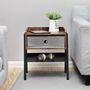 Nightstand End Table With Removable Fabric Drawer, thumbnail 1 of 6
