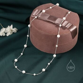 Sterling Silver Mother Of Pearl Two Way Necklace, 7 of 11