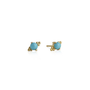 Birthstone Stud Earrings Gold Plated Sterling Silver, 8 of 12