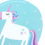Personalised Sparkly Unicorn Christmas Card, thumbnail 2 of 2
