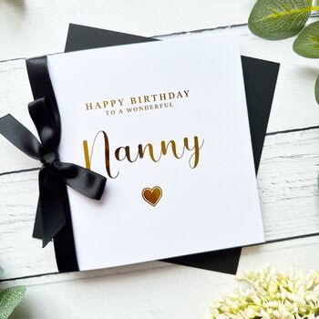 Personalised Black Foil Birthday Card Any Name, 7 of 11